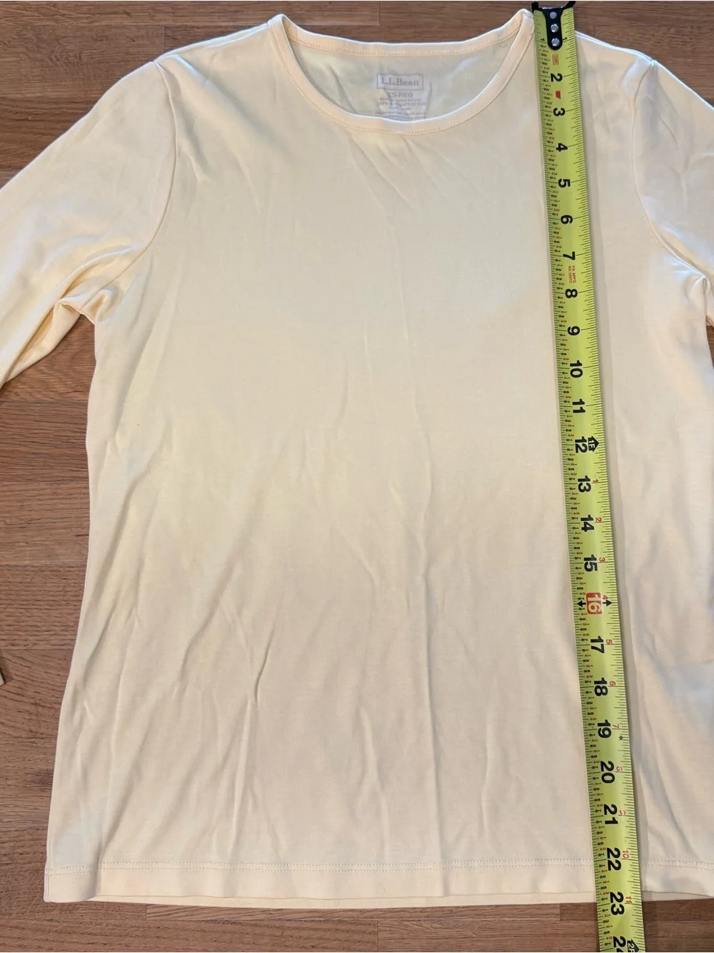 Women's Pima Cotton Shaped Tee, Three-Quarter-Sleeve Jewelneck